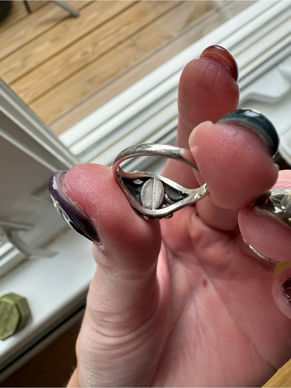 Sterling Silver Black Onyx- Size 7.5